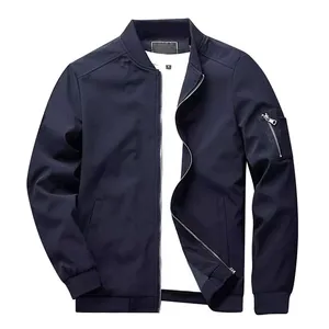 <b>Men's</b> Casual Classic Fleece Bomber <b>Jackets</b> Stand Warm Thick <b>Velvet</b> Windproof Coats Patchwork Design Custom Logo Wholesale Hot - Product Image 2