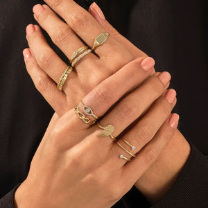 Anillo de Bodas Único con Diamantes Cultivados en Laboratorio de Corte Redondo en Oro Sólido de 14K, Joyería Fina Elegante, Regalo de San Valentín - Product Image 6