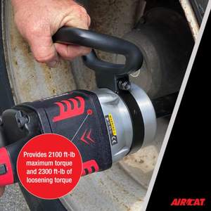 Llave de impacto compuesta Vibrotherm Drive de 1 pulgada con yunque extendido de 7 pulgadas, 2300 lb-pie, doble martillo, OEM personalizable - Product Image 3