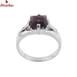 Bague classique en argent sterling 925 avec améthyste, vente en gros pour femmes et hommes, bagues de mariage et de fête, fabricant en gros - Product Image 1