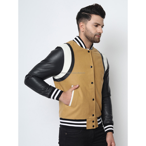 Custom Varsity Jacket Men Oversized Streetwear College Bomber Jacket Men Embroidery Letterman Jackets - Product Image 2