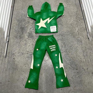 Ensemble de jogging unisexe de haute qualité 100% coton Survêtement surdimensionné délavé à l'acide Sweat à capuche brodé Technique teint uni Vente en gros de coton - Product Image 4