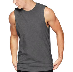 Ensembles d'été unisexe grande taille pour hommes à partir de survêtement décontracté 2 pièces avec t-shirt sans manches débardeurs shorts courts - Product Image 6