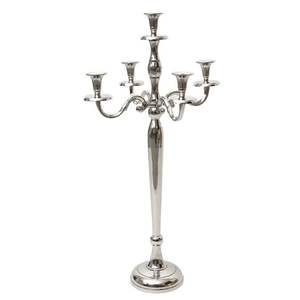 "Elegante candelabro plateado de 5 brazos, diseño impresionante, perfecto para entornos sofisticados y ocasiones especiales" - Product Image 2