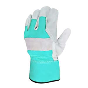 Guantes de trabajo de tela de cuero de alta calidad, protección de seguridad, construcción industrial, mecánico, jardinería, venta al por mayor, último diseño - Product Image 4