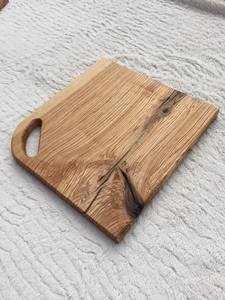 Ensemble de plateaux de service en bois écologique contemporain Planche à découper en bois élégante avec poignées pour la cuisine et les divertissements - Product Image 2