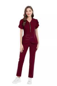 Conjunto de uniformes médicos de hospital de manga corta unisex de calidad superior para mujer con estilo-OEM - Product Image 2