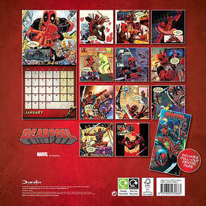 Calendario de Escritorio 2024 de Marvel con Diseño de Deadpool para Uso en Oficina, Incluye Mini Póster para Exhibición - Product Image 2