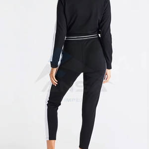 Pantalons évasés décontractés pour femmes sur mesure avec décoration élastique Toile à devant plat Hiver Respirant Confortable Pantalons de survêtement doux - Product Image 6