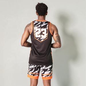 Impression entièrement personnalisée, dernière collection, uniforme de basket-ball grande taille, 100% polyester, antibactérien, respirant, sans manches - Product Image 6