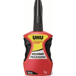 UHU 3 g Colle Super Rapide Incolore en Bouteille – Précision Éclair pour Loisirs Créatifs - Product Image 1