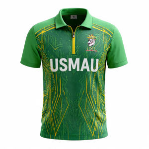 Camiseta Reversible con Estampado de Críquet para Adultos, Ropa Deportiva de Manga Corta con Cuello Camisero y Botones - Product Image 2