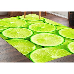 Tapis imprimé - Design moderne en chenille pour cuisine, chambre d'enfant et été, tapis doux non tissé - Product Image 5