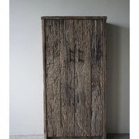 Armoire extensible en bois massif recyclé, design industriel de luxe antique, 2 portes, meubles de salon, H150x75x27cm, en stock