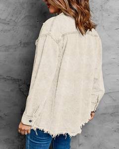 Chaquetas Vaqueras de Manga Larga para Mujer, Estilo Urbano, Diseño Liso, Precios Razonables para la Temporada de Otoño - Product Image 2