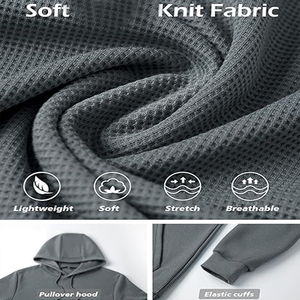 Sudaderas con capucha lisas de manga larga de tela transpirable con estampado de transferencia de calor 100% sudaderas con capucha y sudaderas de algodón para hombres - Product Image 6