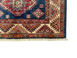 พรมเปอร์เซียอัฟกานิสถาน8x10ขนแกะตัดสีแดงน้ำเงินสำหรับห้องนั่งเล่น - Product Image 5