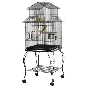 Gabbia per uccelli per animali domestici con gabbia per pappagalli a triplo tetto da 55 pollici con supporto staccabile per cockatiel per parrocchetti del sole - Product Image 1