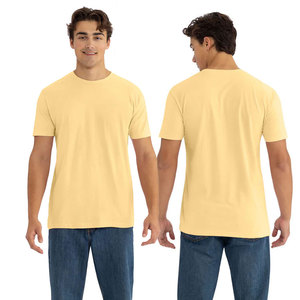 Next Level Apparel <b>100</b>% Ringspun Combed Cotton Custom Logo Wholesale Soft Modern Fit Unisex Yellow T-<b>Shirt</b> women - Product Image 2