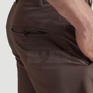 กางเกงขาสั้นผ้าชิโนสำหรับผู้ชายเสื้อผ้าออกกำลังกายลำลองผ้าฝ้าย100% ลายพื้นออกแบบโลโก้ได้ตามต้องการ - Product Image 5