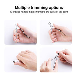 Pousse-cuticules en acier inoxydable de qualité supérieure, double tête, réutilisable, logo personnalisé, marque privée, vente en gros - Product Image 3