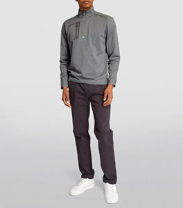 เสื้อสเวตเตอร์แขนยาวมีฮู้ดสำหรับผู้ชายเสื้อสเวตเชิ้ตผ้าคอตตอนผสมผ้าโพลีเอสเตอร์เย็บปักแบบกำหนดเอง - Product Image 2