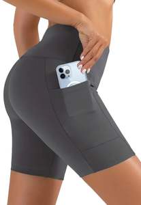 2025 Summer New <b>Women</b> Casual Mid Elastic Glossy Sports Yoga Fitness <b>Short</b> <b>Leggings</b> Satin Solid Color Waterproof Eco-Friendly - Product Image 4