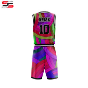 เครื่องแบบบาสเก็ตบอลแขนกุดพิมพ์ลายได้ตามต้องการ - Product Image 2