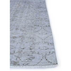 Vintage Grey Black Wool Hand Knotted <b>Rugs</b> Pae-1554 <b>Boho</b> Style for Home Living Room Medallion Rectangle Patchwork Abstract - Product Image 4