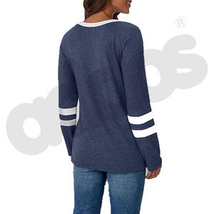 Camiseta Casual Extra Grande Personalizada para Mujer, Jersey de Alta Calidad con Logotipo Bordado, Diseño Sólido, Talla Grande - Product Image 4