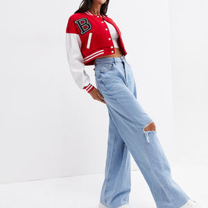 Veste d'université pour femmes, haut court, tendance, couleur personnalisée, nouvelle veste élégante à manches longues et courte pour femmes - Product Image 2