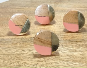 Handcrafted Polished Resin Mango Wood High Strength <b>Drawer</b> <b>Knob</b> Cabinet Pull for Dressers <b>Drawers</b> Furniture Artistic Resin Inlay - Product Image 6
