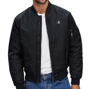 Chaqueta Bomber Casual de Manga Larga para Hombre, con Logotipo Personalizado, de Lona, Cortavientos, para Otoño - Product Image 1