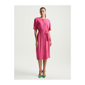 Vestido Midi de Algodón con Cinturón BGN TRUVACARD, Talla Turquía, Modelo S23D219 - Product Image 3