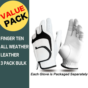 Gants de golf personnalisés en gros avec logo, en cuir Cabretta, antidérapants, avec sangle de poignet réglable et fermeture auto-agrippante, pour usage sportif - Product Image 2