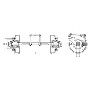 Groupe de vérins hydrauliques pour poutre d'angle d'essieu freiné UYS-115600 SQ70, pièces de remorque, qualité supérieure, fabricant Turkiye MUSTAFA UYSAL - Product Image 3