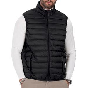 OEM <b>Men's</b> Customized Logo Printed Stand Collar Front Sleeveless <b>Safari</b> <b>Jacket</b> Winter Casual Zipper Closure Thin - Product Image 1