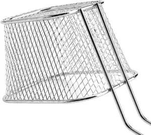 Made In India Manufacturer Fryer Mini French Fry Basket Fried Chicken Chip Frying Serving Baskets