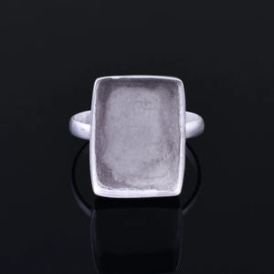 Anillos de copa de pinza rectangulares de 7-30 MM hechos a mano, anillo de copa de bisel chapado en oro de Plata de Ley 925 pura, joyería fina de fundición de Metal US-6 - Product Image 2