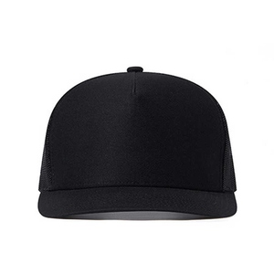 Gorra de béisbol deportiva de verano personalizable para hombre, gorra de camionero de malla impermeable de 5 paneles, patrón estampado en blanco negro liso bordado - Product Image 1