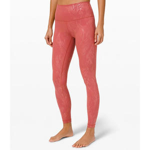 Women's Custom Mid Waist Spandex/Nylon Yoga <b>Leggings</b> Breathable Eco-Friendly Quick Dry Full Length Tummy <b>Control</b> Elastic Waist - Product Image 1