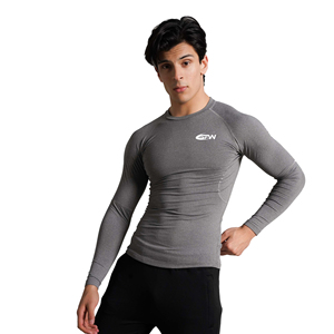 Custom Logo Wholesale Factory Men Rash Guard Compression Shirt MMA BJJ <b>Surf</b> Long Sleeve UV Protection Quick Dry Gym Top OEM - Product Image 1