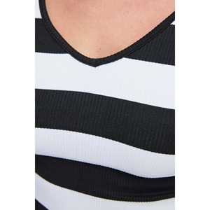 T-shirt sans couture à manches longues rayé - Product Image 4