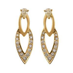 El último fabricante de joyería fina de alta calidad, nuevos diseños de pendientes de tuerca de diamantes pavimentados de oro rosa sólido de 18K para uso diario - Product Image 5