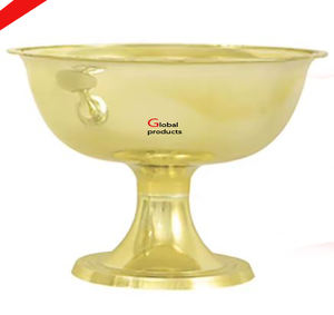 Cuenco para servir de acero inoxidable y metal con acabado plateado de aspecto brillante para restaurante y bar de hotel - Product Image 3