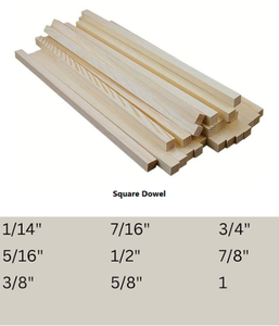 Varillas Cuadradas de Madera Premium, Palos de Madera Maciza Duraderos para el Ensamblaje de Muebles y Manualidades - Product Image 4