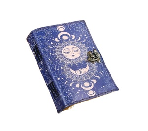 Cuaderno de cuero hecho a mano personalizado Vintage Sun Moon diario espiral estilo Sketchbook hombres mujeres organizador diario para uso diario - Product Image 3
