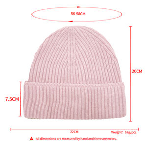 Custom Logo 100% <b>Wool</b> Knitted <b>Beanies</b> Winter Warm Blank Solid Color <b>Hats</b> Bows for Beach Wear Featuring Digital Printing Argyle - Product Image 6
