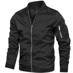 Chaqueta Bomber de invierno de alta calidad para hombre con cuello levantado Tela de lona Estilo de calle alta Venta en línea - Product Image 1