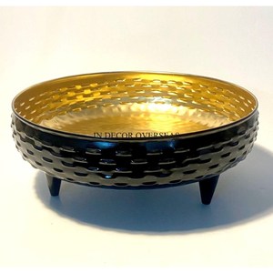 Diseño de flores de aspecto atractivo, chapado en oro de alta calidad, Decoración de mesa de boda fundida de aluminio de la mejor calidad, Urli DE LA India - Product Image 6